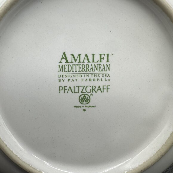 Pfaltzgraff Amalfi Mediterranean 7" Cereal Soup Bowls Set of 2 Vintage 1997-2000 - Picture 4 of 9